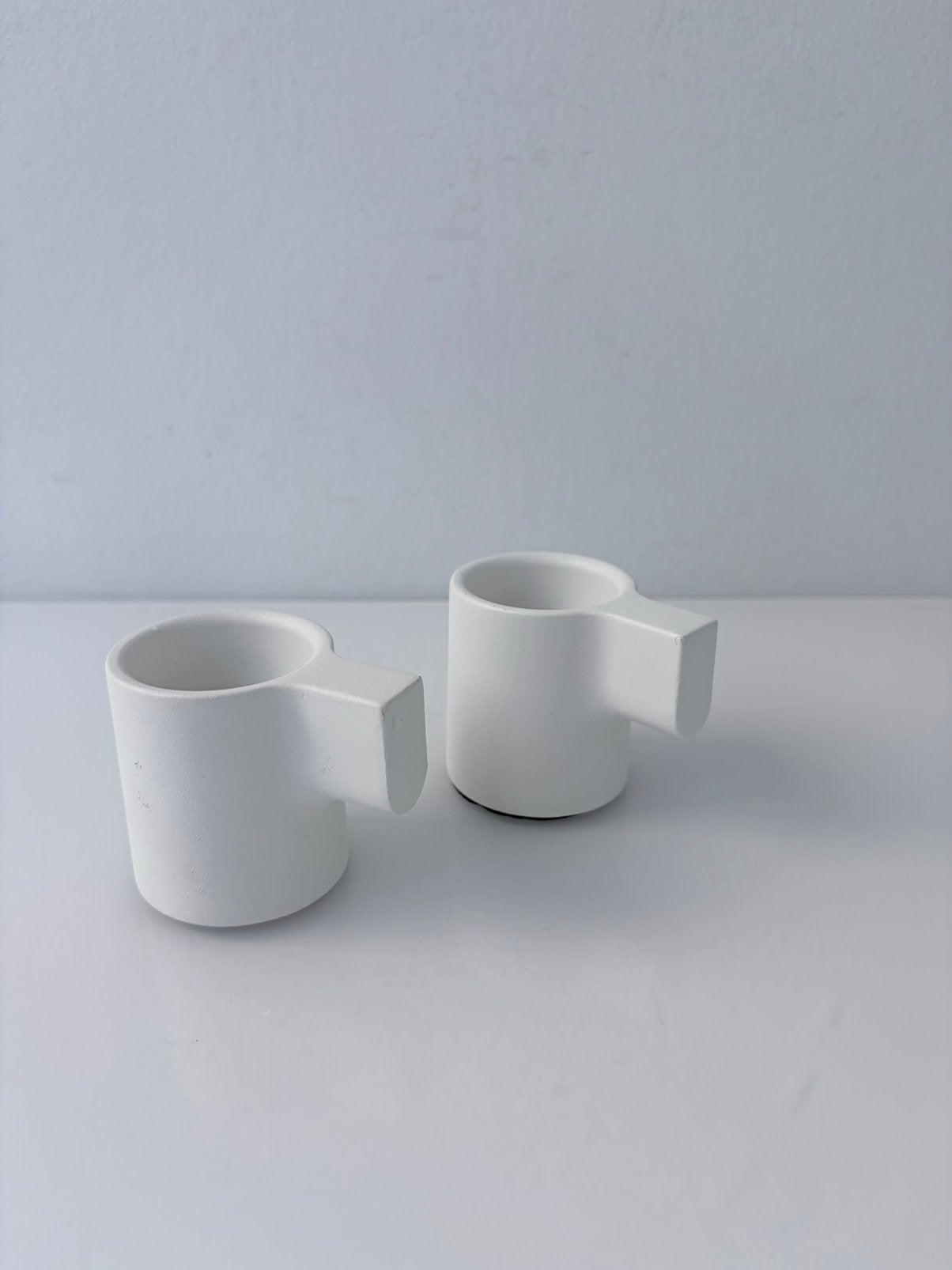Set van 2 Ikea Ypperlig HAY design kandelaren wit, Gebruikt, 7 cm, Wit, IKEA