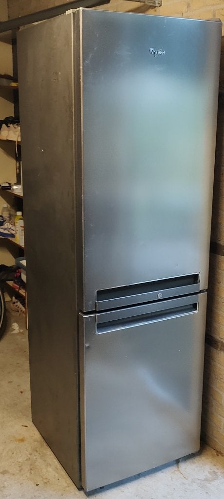 Whirlpool koelvriescombinatie vrijstaand 187cm, Ophalen, Gebruikt, 200 liter of meer, 60 cm of meer