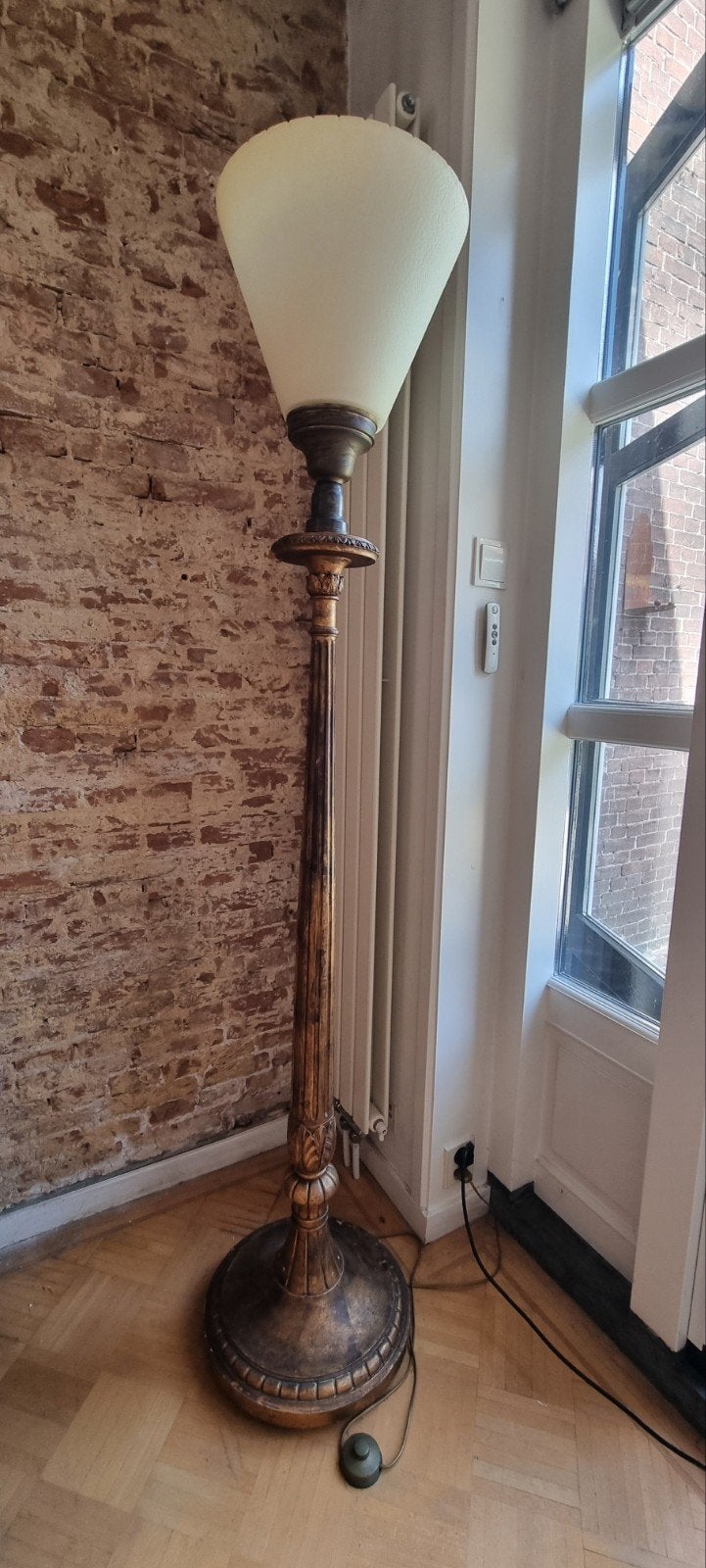 Vloerlamp, Ophalen, Hout, 150 tot 200 cm