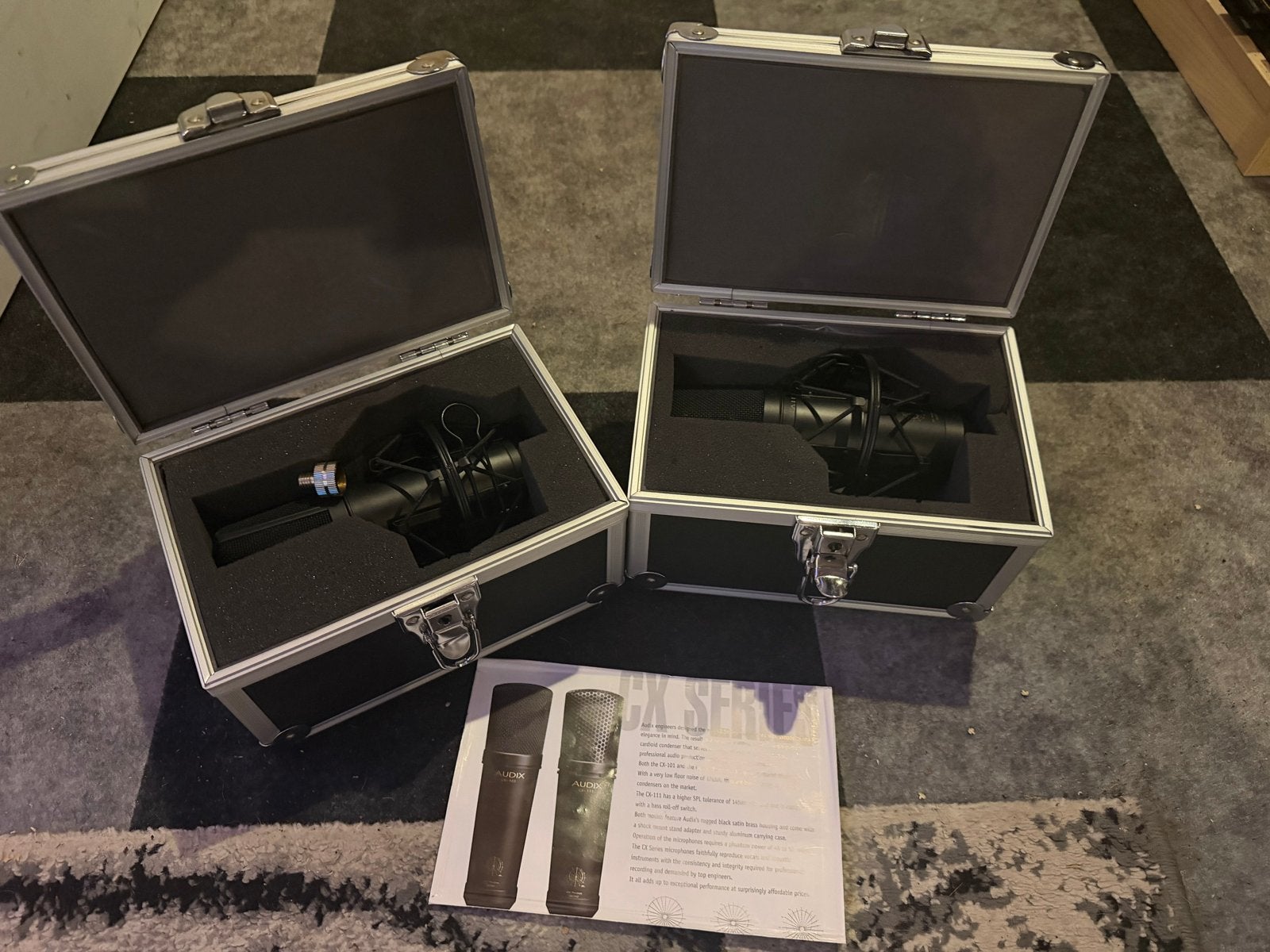 2 Audix CX-101 microfoons met koffers en shockmounts, Muziek en Instrumenten, Ophalen of Verzenden, Zo goed als nieuw, Studiomicrofoon