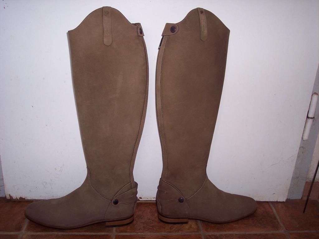 Nieuwe Petrie Rijlaarzen Exclusieve Taupe Suède Mt 44,5 45, Dieren en Toebehoren, Paardrijkleding, Dressuur, Dames, Nieuw, Ophalen of Verzenden