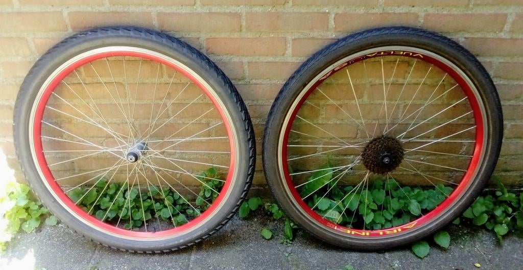 rode MTB 26" velgen, Ophalen, Gebruikt, Mountainbike, Aluminium