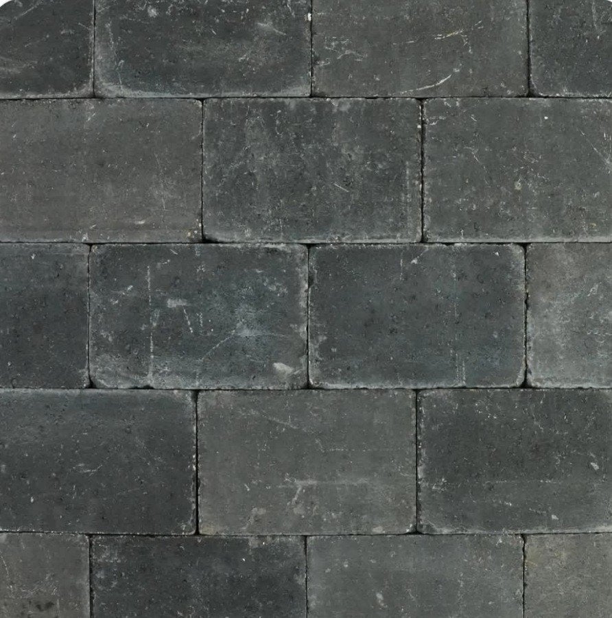 Trommelsteen 20x30x6 Antraciet, Ophalen, Klinkers, Nieuw, 10 m² of meer