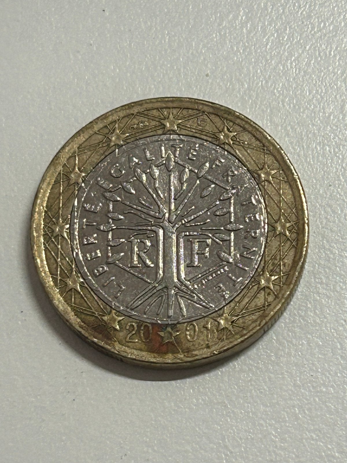 Zeldzame Franse 1 Euro munt 2001 - Levensboom, Ophalen of Verzenden, Frankrijk, 1 euro, Losse munt