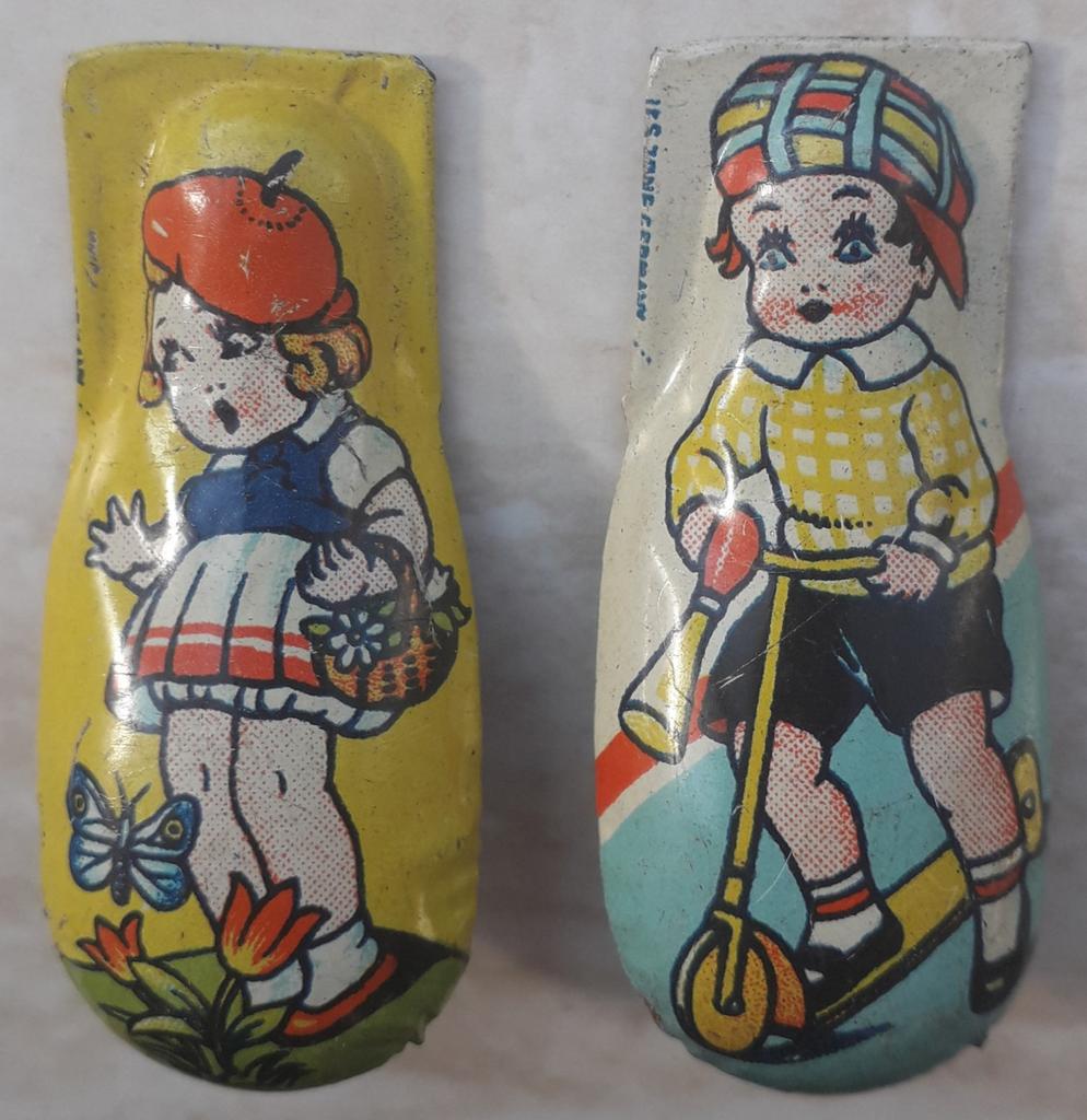 OUD BLIK SPEELGOED ➡️ KLIKKLAK ➡️ U S ZONE GERMANY>1950, Antiek en Kunst, Ophalen of Verzenden