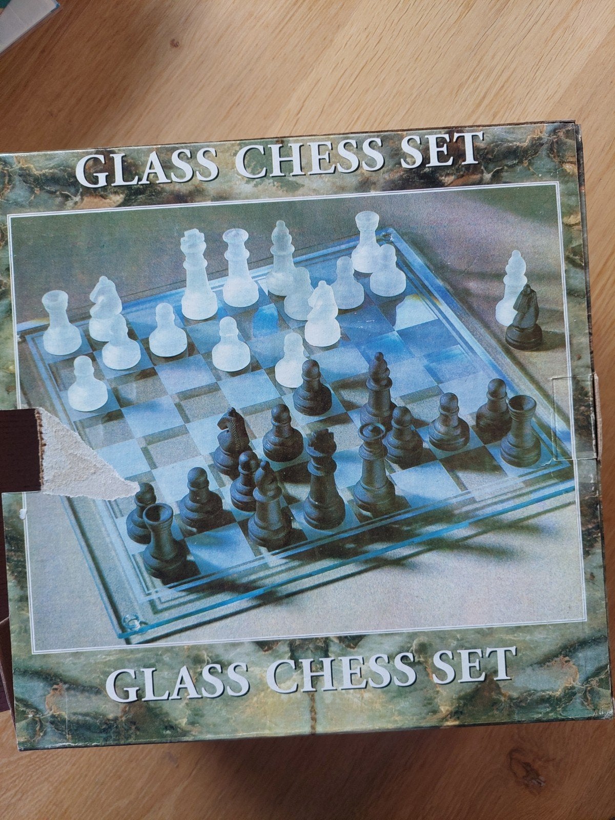 Glazen schaakspel 25x25 cm - Helemaal gaaf, Een of twee spelers, Ophalen of Verzenden, Nieuw