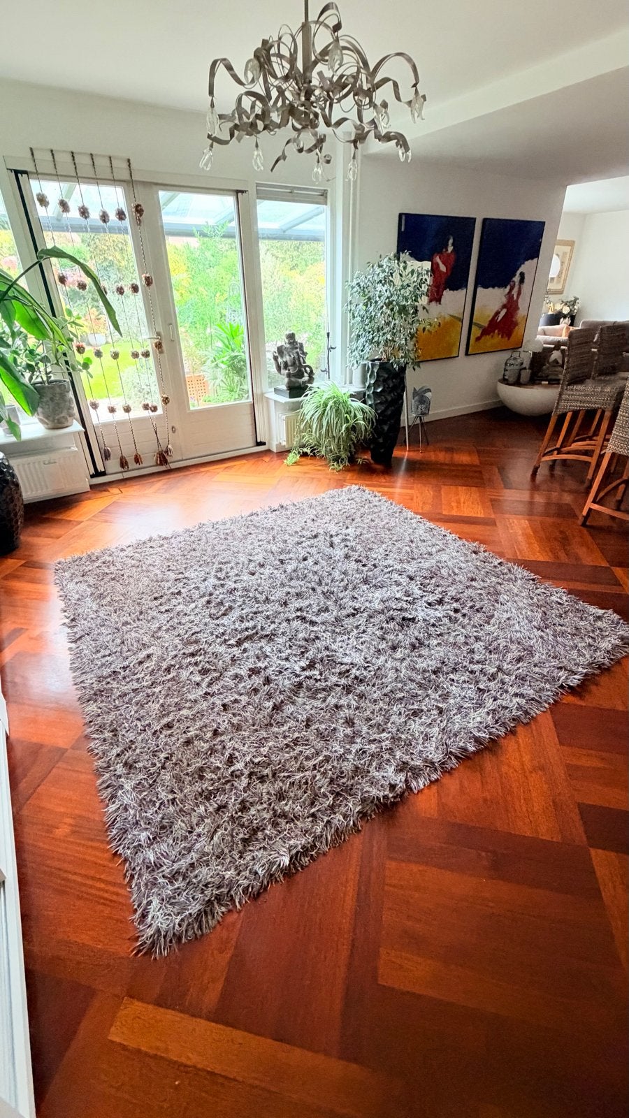 Vloerkleed De Millenerpoort - Grijs/Paars/Crème, Ophalen, Gebruikt, Vierkant, 200 cm of meer