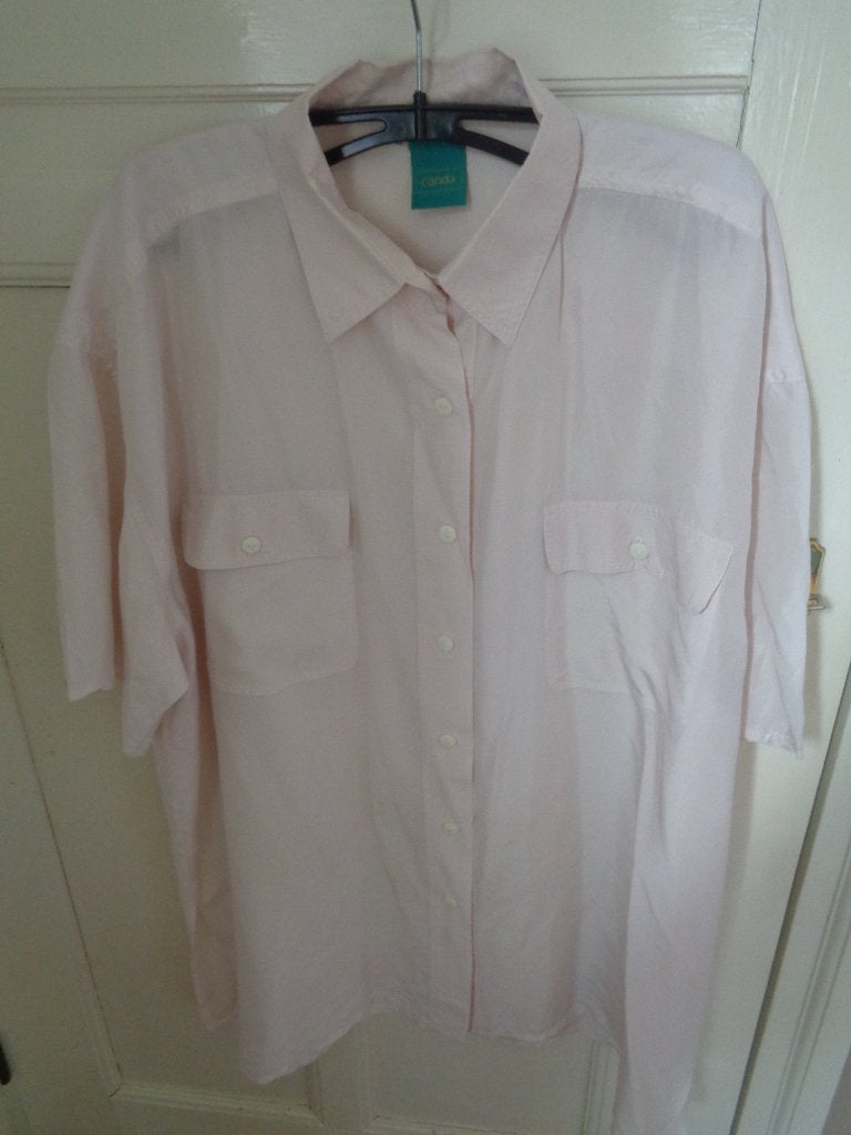 CANDA zijden blouse:mt 46/48, Kleding | Dames, Wit, Maat 46/48 (XL) of groter, Ophalen of Verzenden, Zo goed als nieuw