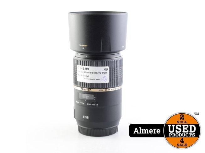 Tamron 90mm f/2.8 Di VC USD Macro (Sony), Audio, Tv en Foto, Fotografie | Lenzen en Objectieven, Tamron, Zo goed als nieuw, Support@tamron.com