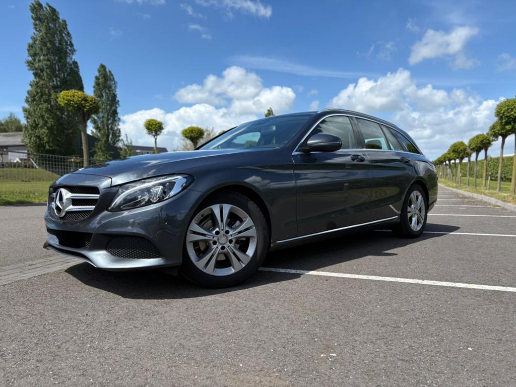 Mercedes-Benz C-Klasse C180 1.6 115KW Aut7 Estate 2015 Grijs, Automaat, Achterwielaandrijving, 1800 kg, Zwart