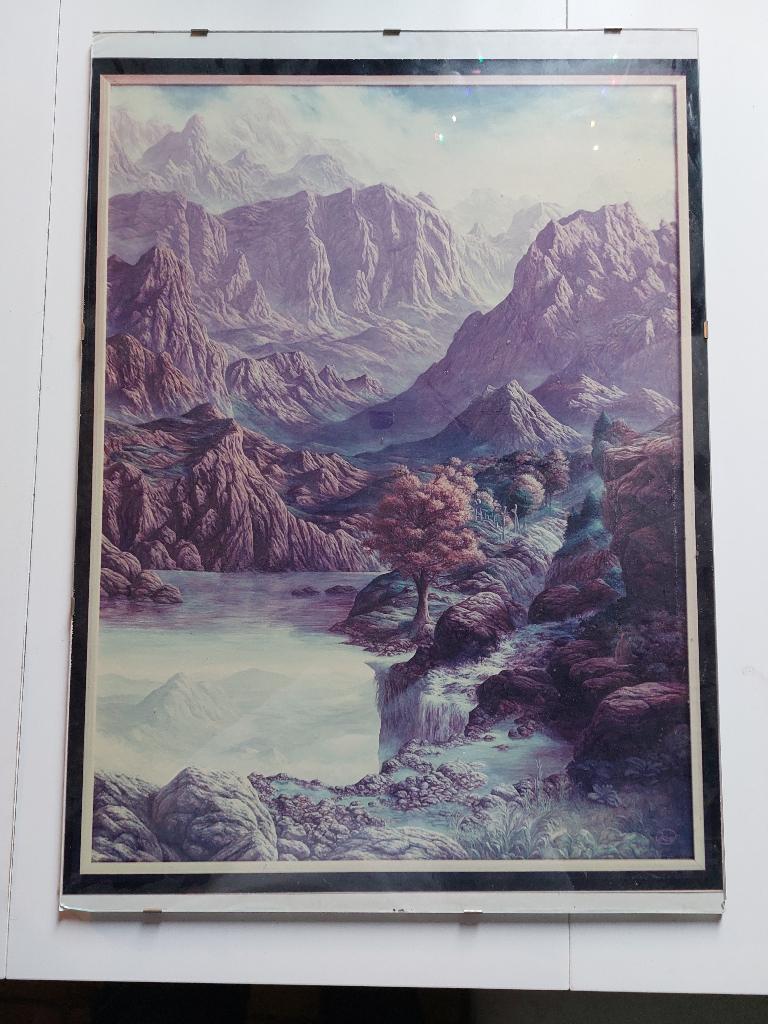 Foto van surrealistisch schilderij, Antiek en Kunst, Kunst | Schilderijen | Modern, Ophalen of Verzenden