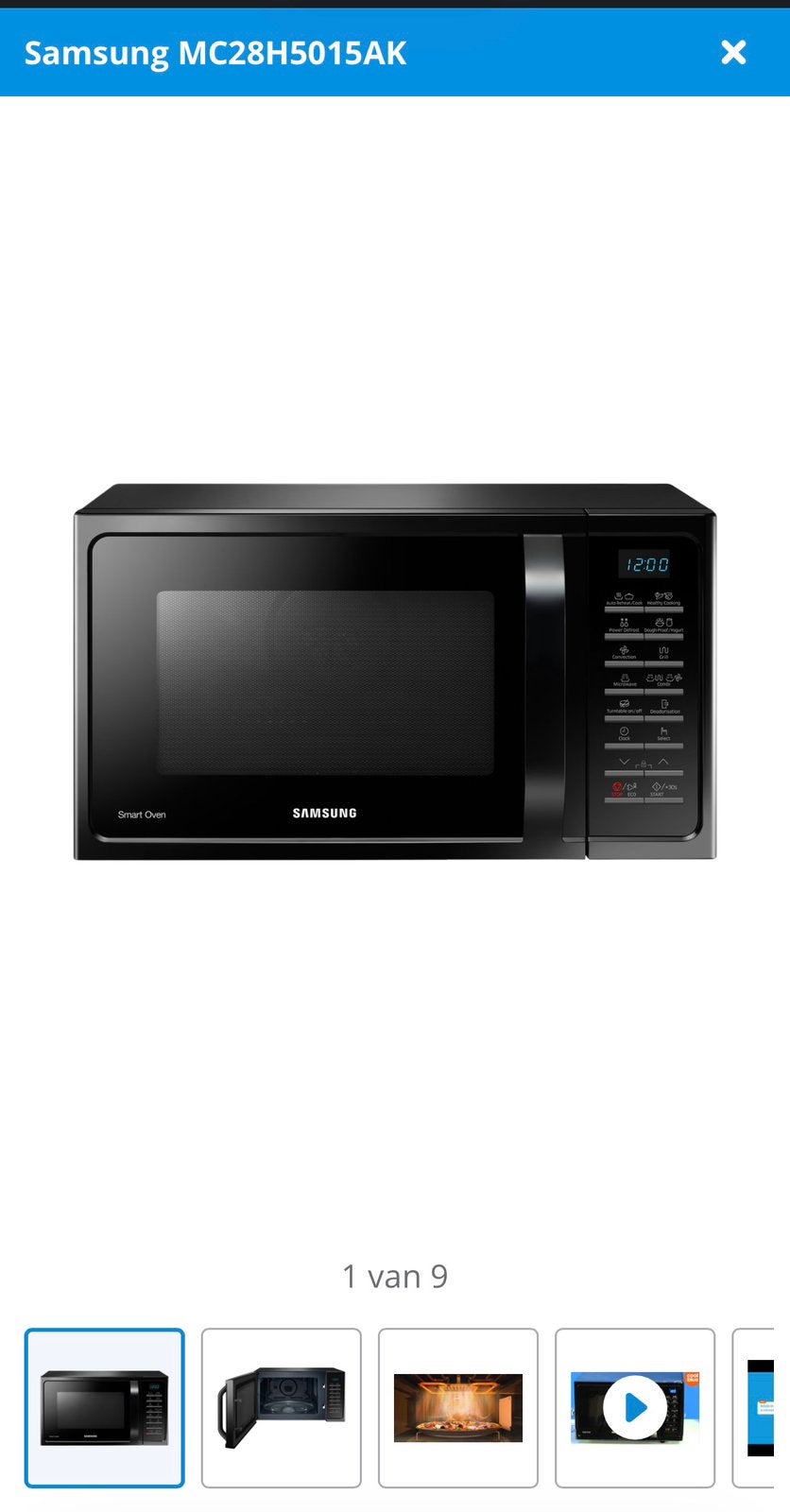 Samsung combimagnetron MC28H5015AK, Ophalen of Verzenden, Zo goed als nieuw