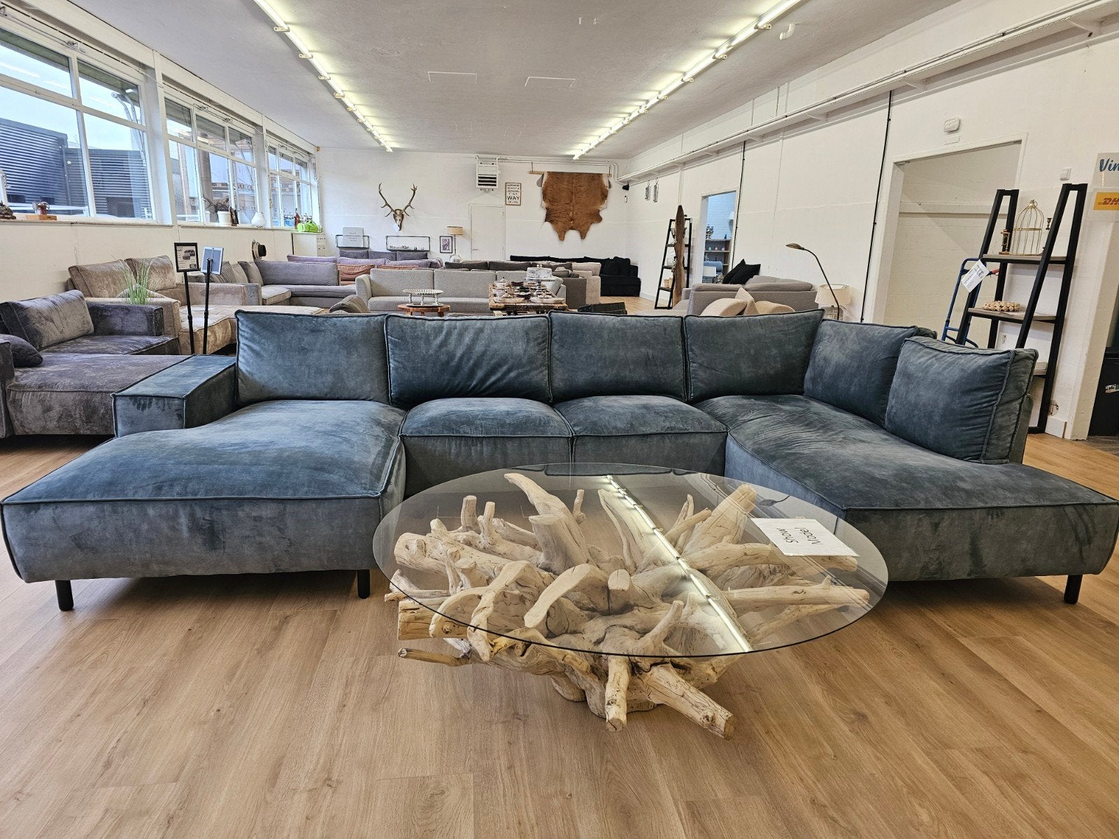 U-Bank - Velvet - Petrol Groen, 125 cm of meer, 125 cm of meer, Zo goed als nieuw, Info@homefriesland.nl