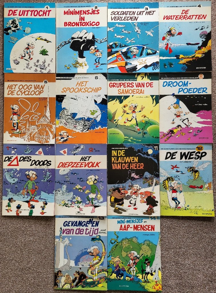 De Mini Mensjes - 28 stripboeken, Meerdere stripboeken, Ophalen of Verzenden, Gelezen, Pierre Seron