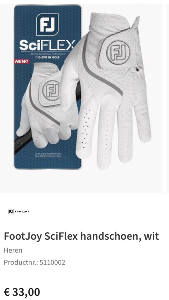 NIEUWE FOOTJOY PREMIUM SCIFLEX GOLF HANDSCHOENEN, Ophalen, Zo goed als nieuw, Kleding