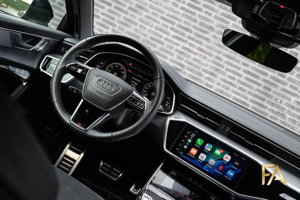Audi A6 Avant 55 TFSIe S edition Competition, Auto's, Audi, 4 cilinders, Leder en Stof, Plug-in hybride, Hybride Elektrisch/Benzine