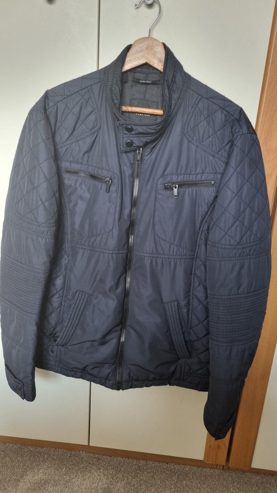 Zara Man gewatteerd jack - Maat XL, Zwart, Maat 56/58 (XL), Ophalen of Verzenden, Zo goed als nieuw