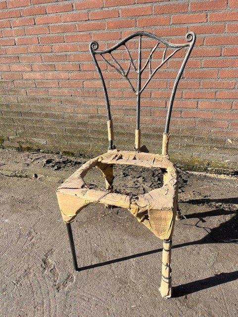 Stalen stoelen (4x), Ophalen, Overige kleuren, Zo goed als nieuw, Vier
