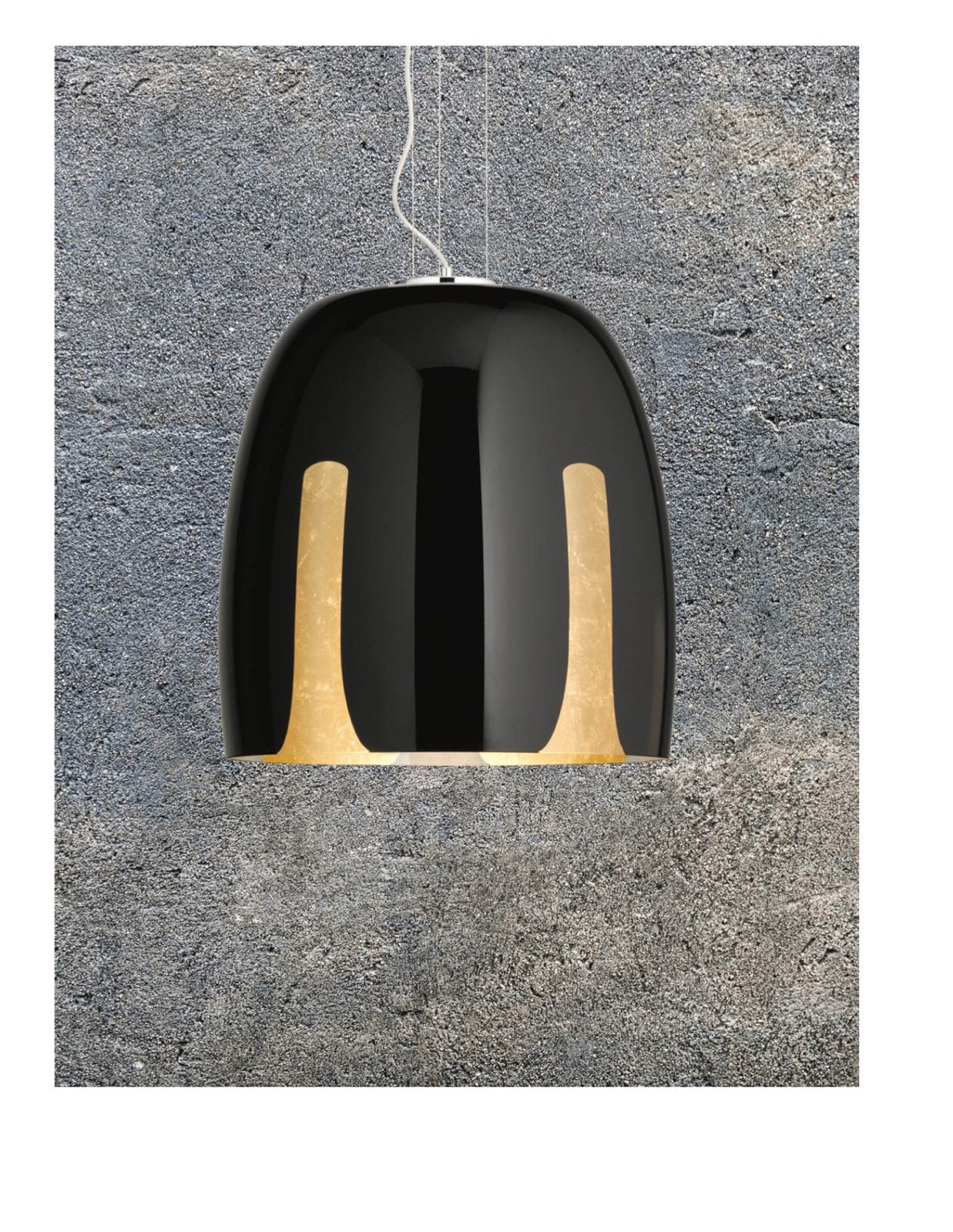 Luxe Arnsberg Madeira Hanglamp – Zwart met Goud, Huis en Inrichting, Ophalen, Zo goed als nieuw, Glas