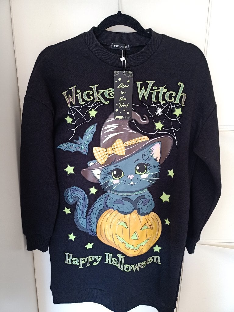 Halloween jurk GLOW IN THE DARK Maat XS/S NIEUW, Ophalen of Verzenden, Nieuw, Halloween of Griezel
