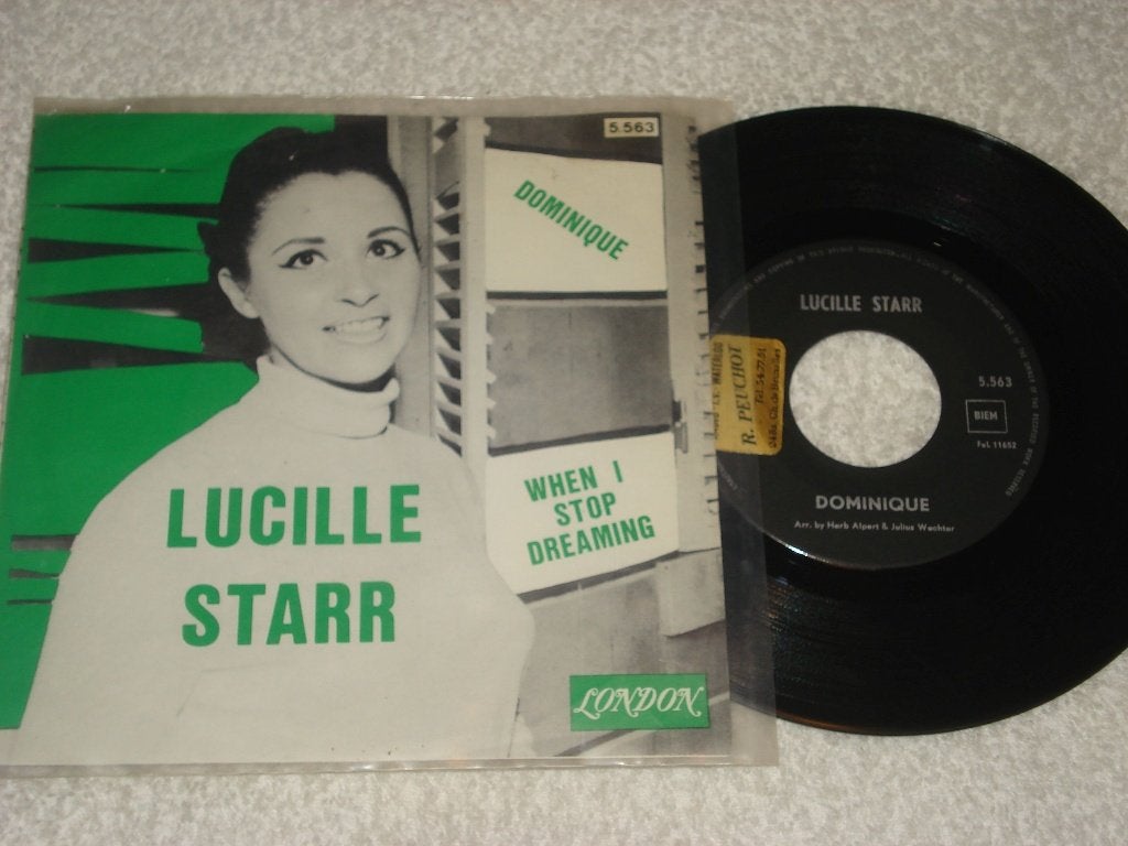 Lucille Starr    Dominique      Orgineel, Fotohoes, Ophalen of Verzenden, Zo goed als nieuw, Pop