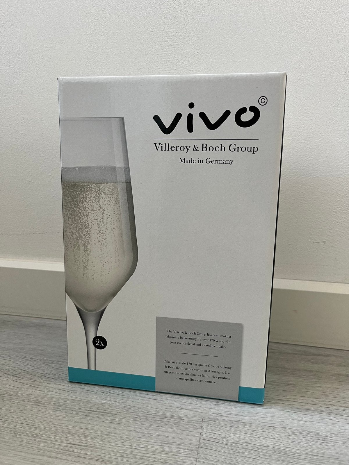 Vivo Villeroy & Boch Champagne Flute - 2 stuks, Ophalen, Nieuw, Overige merken, Glas