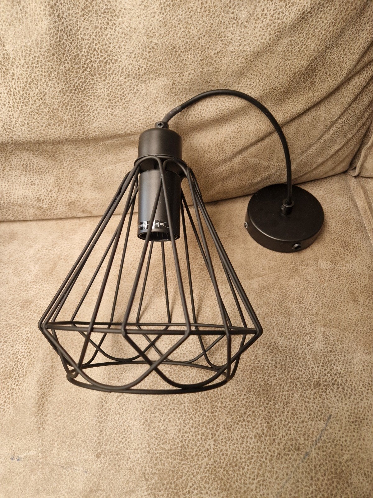 Industriële Hanglamp Zwart Metaal - Ø22cm, H24cm, Gebruikt, Metaal, Industrieel, E27 (groot)