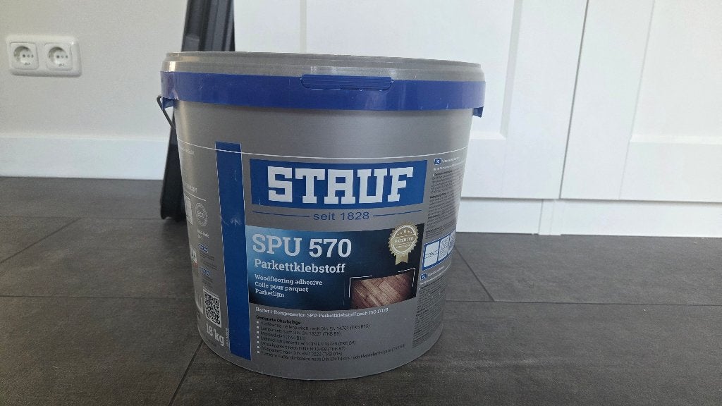 Nieuwe STAUF SPU 570 parketlijm 18 kg – ongeopend, Ophalen, Minder dan 25 mm, Nieuw, Plank