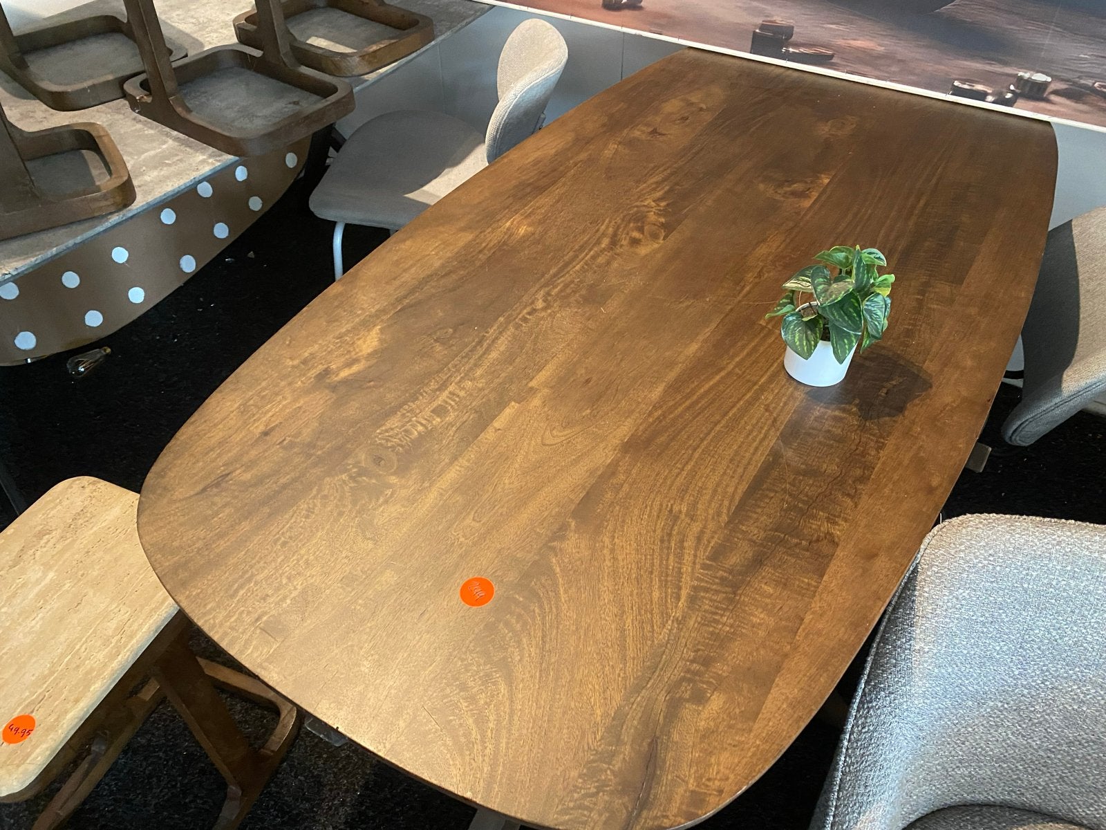Deens Ovaal Tafelblad Massief Mangohout 200x100/240x100, Huis en Inrichting, Tafelonderdelen, Ophalen, 100 tot 150 cm, Ovaal, Overige houtsoorten