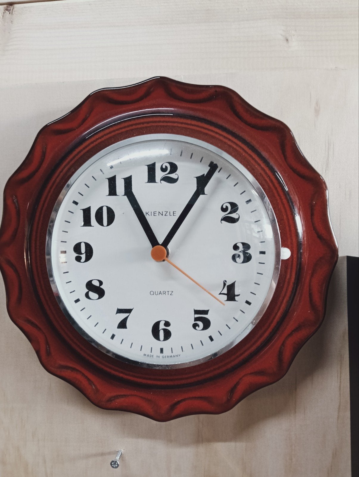 Vintage Kienzle Quartz wandklok - Made in Germany, Antiek en Kunst, Ophalen of Verzenden