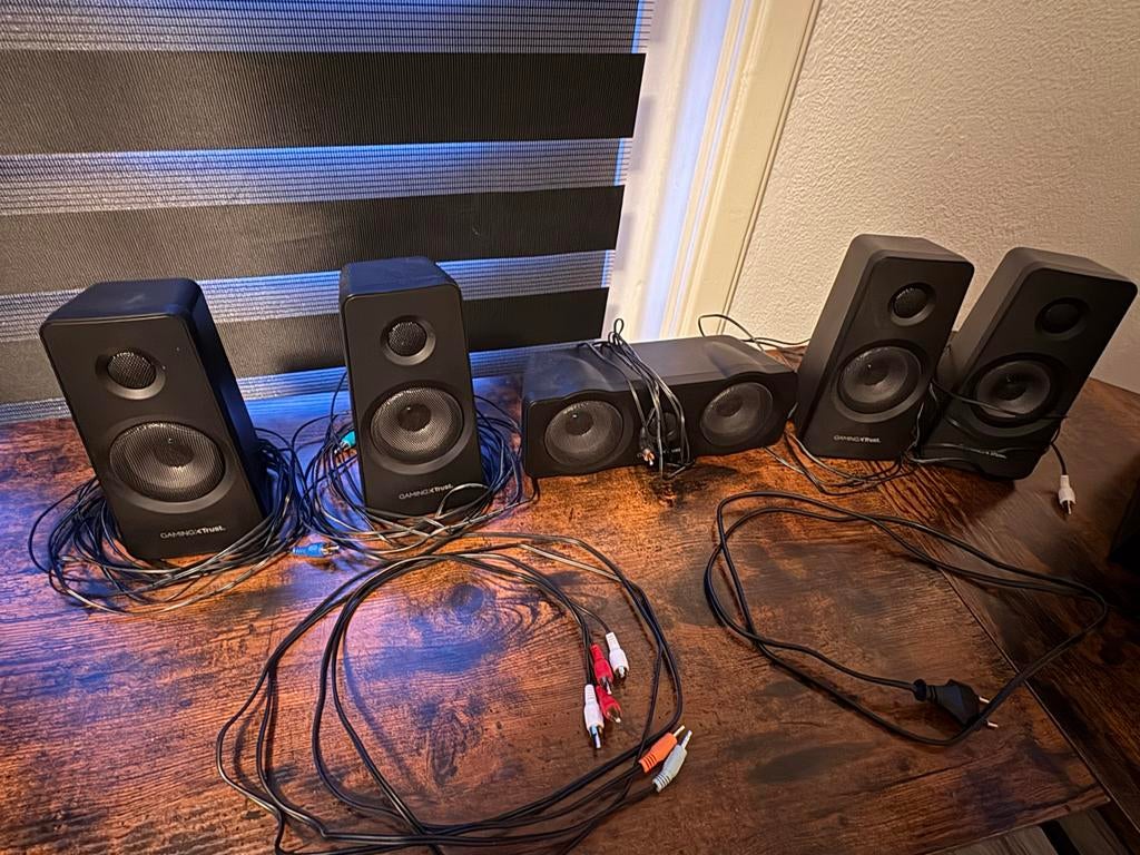 Trust GXT 658 Tytan 5.1 Surround Speaker Set, Audio, Tv en Foto, Luidsprekers, Gebruikt, Complete surroundset, 60 tot 120 watt