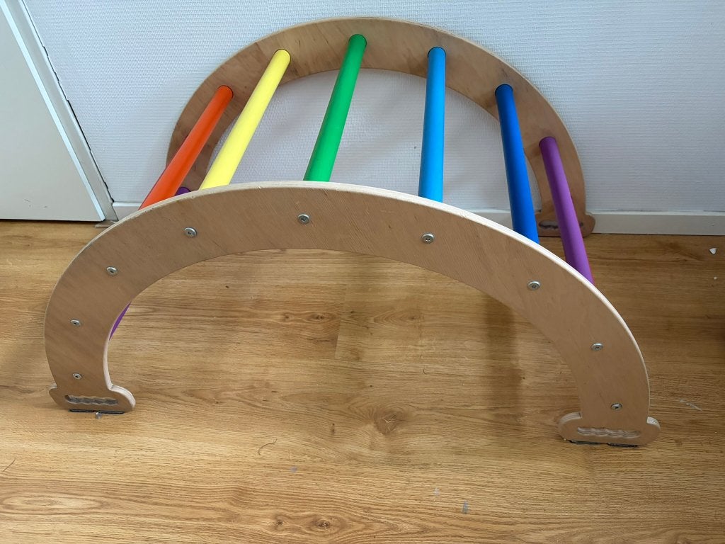 Driedelig houten speeltoestel voor kinderen regenboogkleuren, Ophalen, Zo goed als nieuw, Overige typen