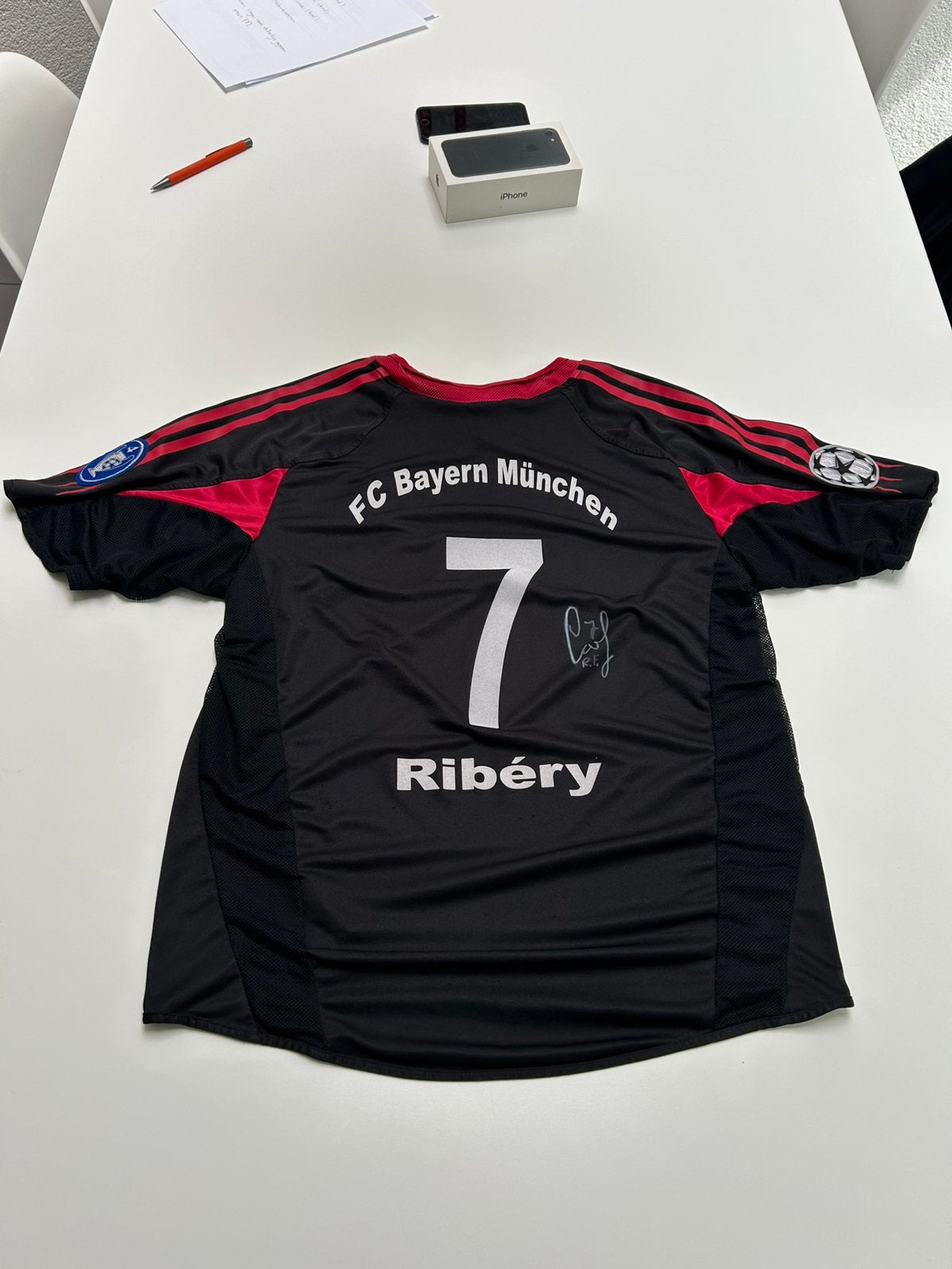 Franck Ribery gesigneerd shirt, Verzenden, Gedragen, Maat 56/58 (XL), Zwart