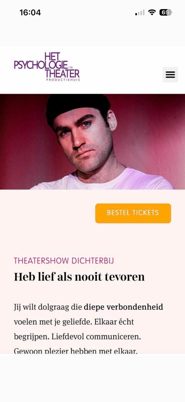 2X 1e rang dichterbij psychologie theater,woe 8 juli Heerlen, Tickets en Kaartjes, Theater | Toneel, Dans en Opera, Twee personen