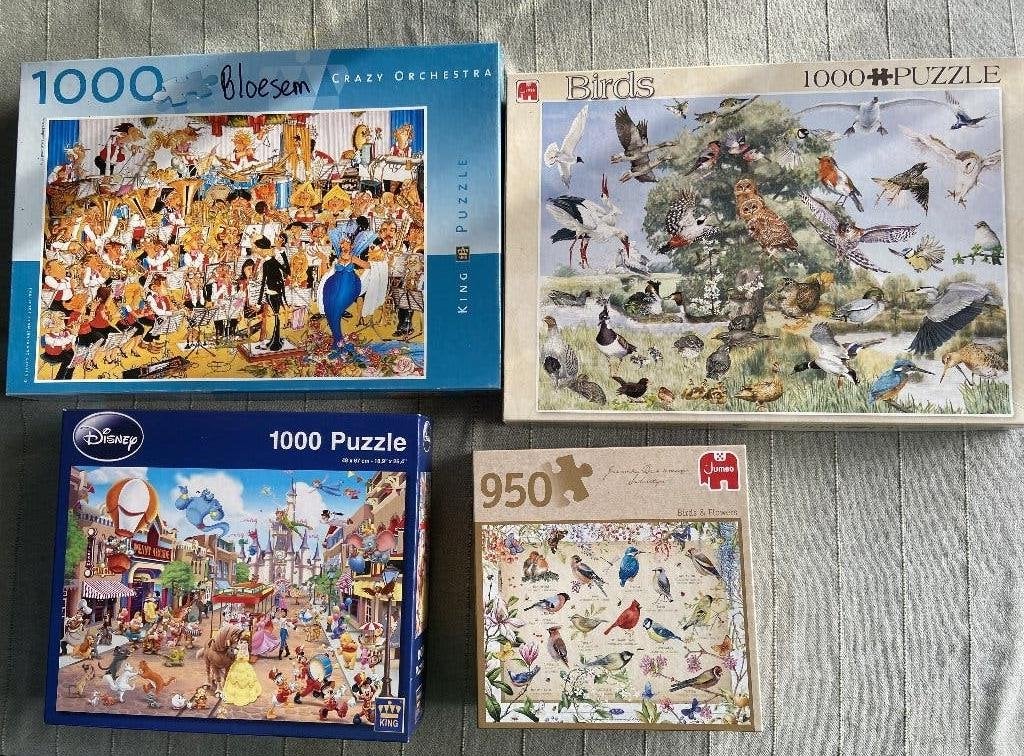 legpuzzels vogels, Disney en orkest, Ophalen, 500 t/m 1500 stukjes, Zo goed als nieuw, Legpuzzel