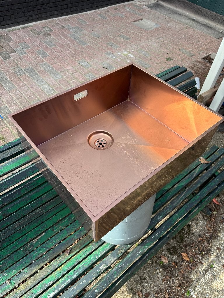 Spoelbak Lorreine 52WT-Copper, Ophalen, Bruin, Nieuw, 50 tot 100 cm