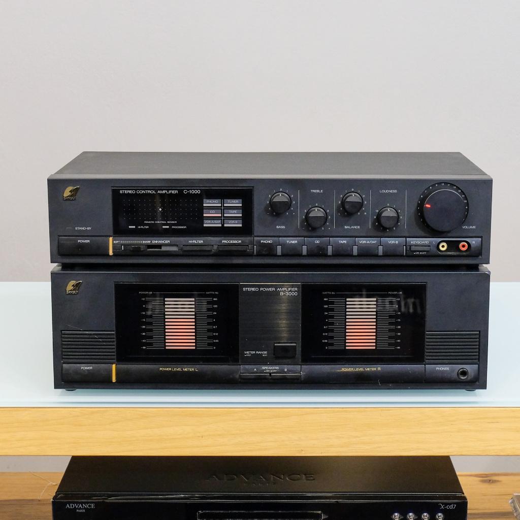Sansui B-3000 eindversterker en c-1000 voorversterker., Ophalen of Verzenden, Refurbished, 120 watt of meer, Overige merken