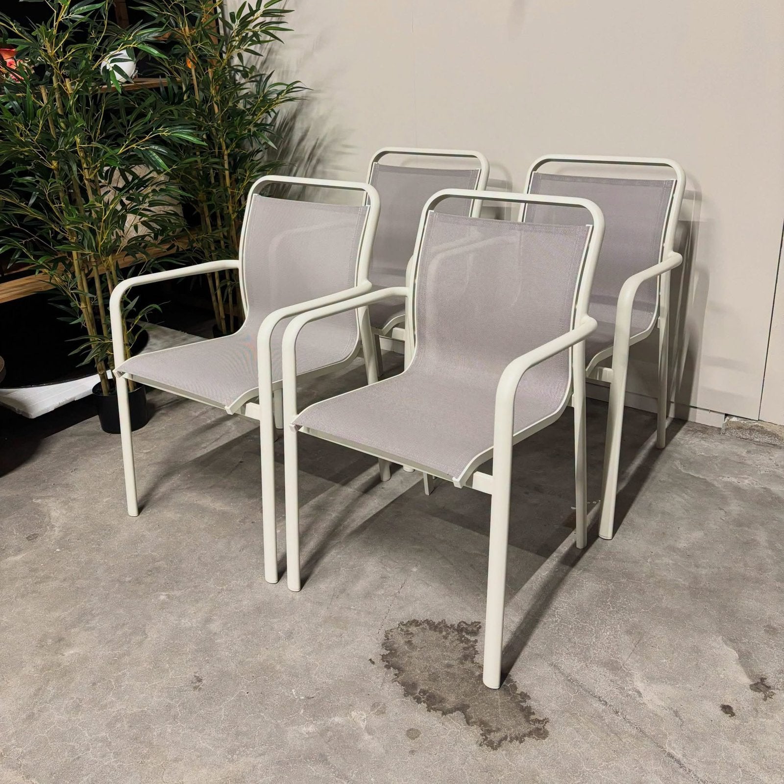 Stapelbare Tuinstoel Luri, kleur Ecru van Kave Home, Ophalen, Kave home, Textileen, Onbekend