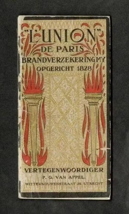 Zakboekje L'Union de Paris Brandverzekering P.G. van Appel., Ophalen of Verzenden