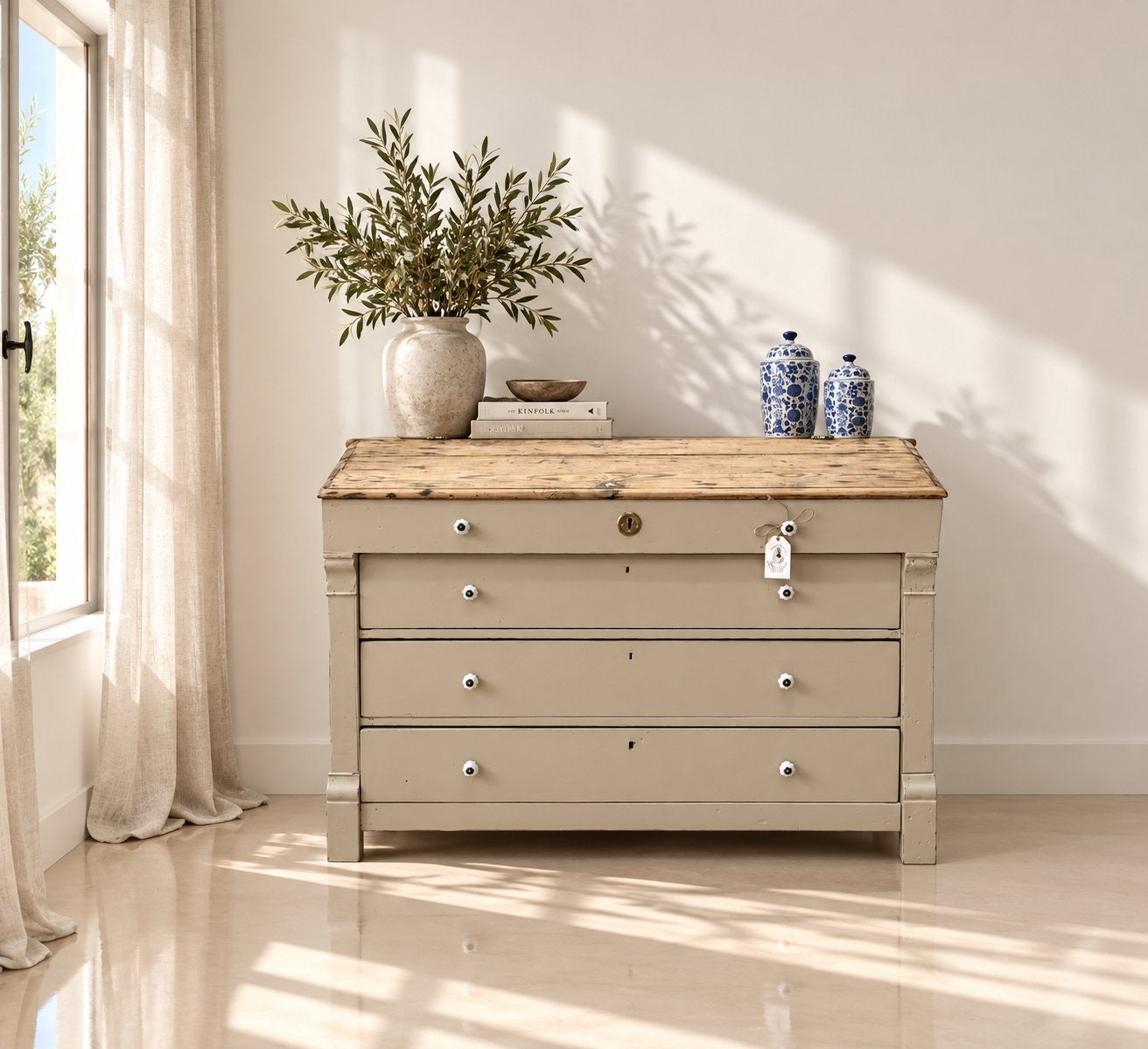 Antieke ladekast commode dressoir klepkast linnenkast, Ophalen of Verzenden, Zo goed als nieuw, Nvt, Nvt