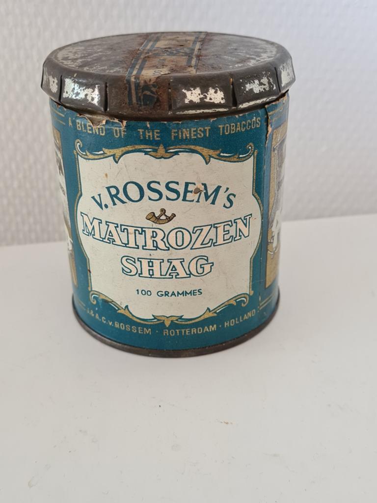 Matrozenshag, van Rossem's, met klikdeksel, Verzamelen, Blikken, Ophalen of Verzenden, Gebruikt, Overige, Overige merken