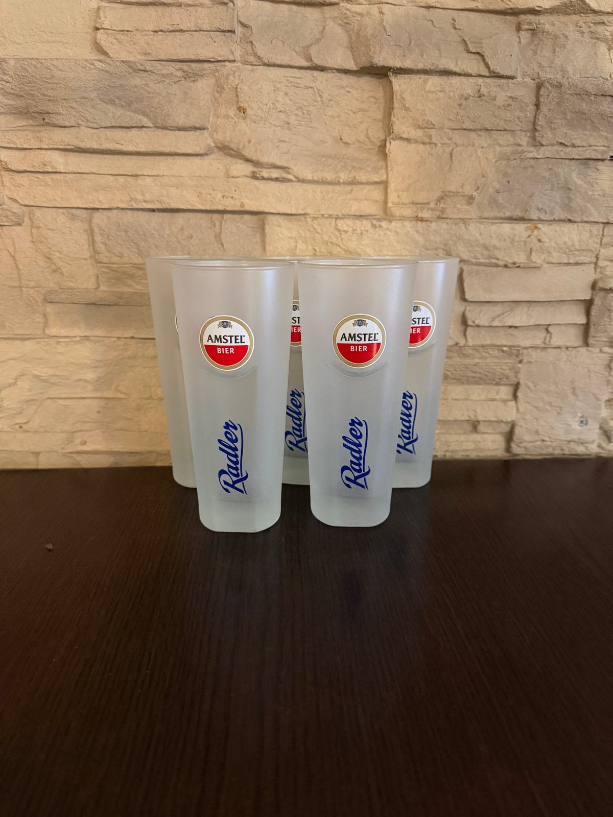 Amstel Radler Bierglazen - Set van 5, Kunststof, Ophalen of Verzenden, Meerkleurig, Overige merken