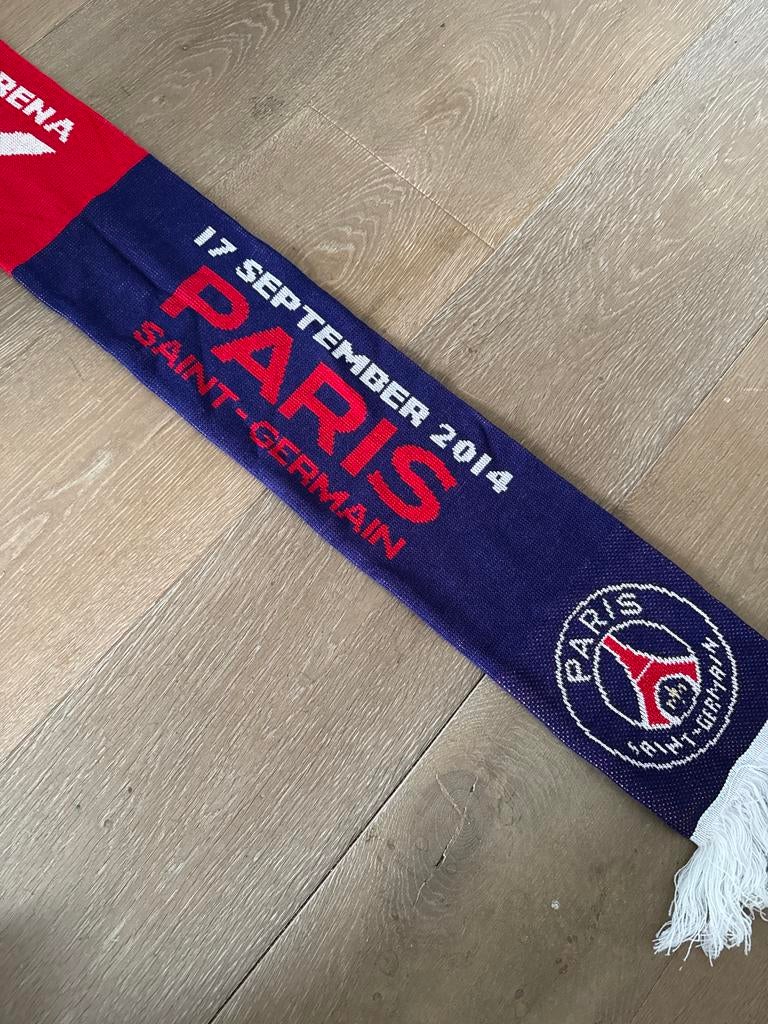 Ajax sjaal: Ajax-Paris Saint Germain - Champions League 2014, Ophalen of Verzenden, Zo goed als nieuw, Ajax, Vaantje of Sjaal