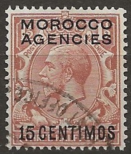 Marokko, Britse post, Postzegels en Munten, Ophalen of Verzenden, Marokko, Gestempeld