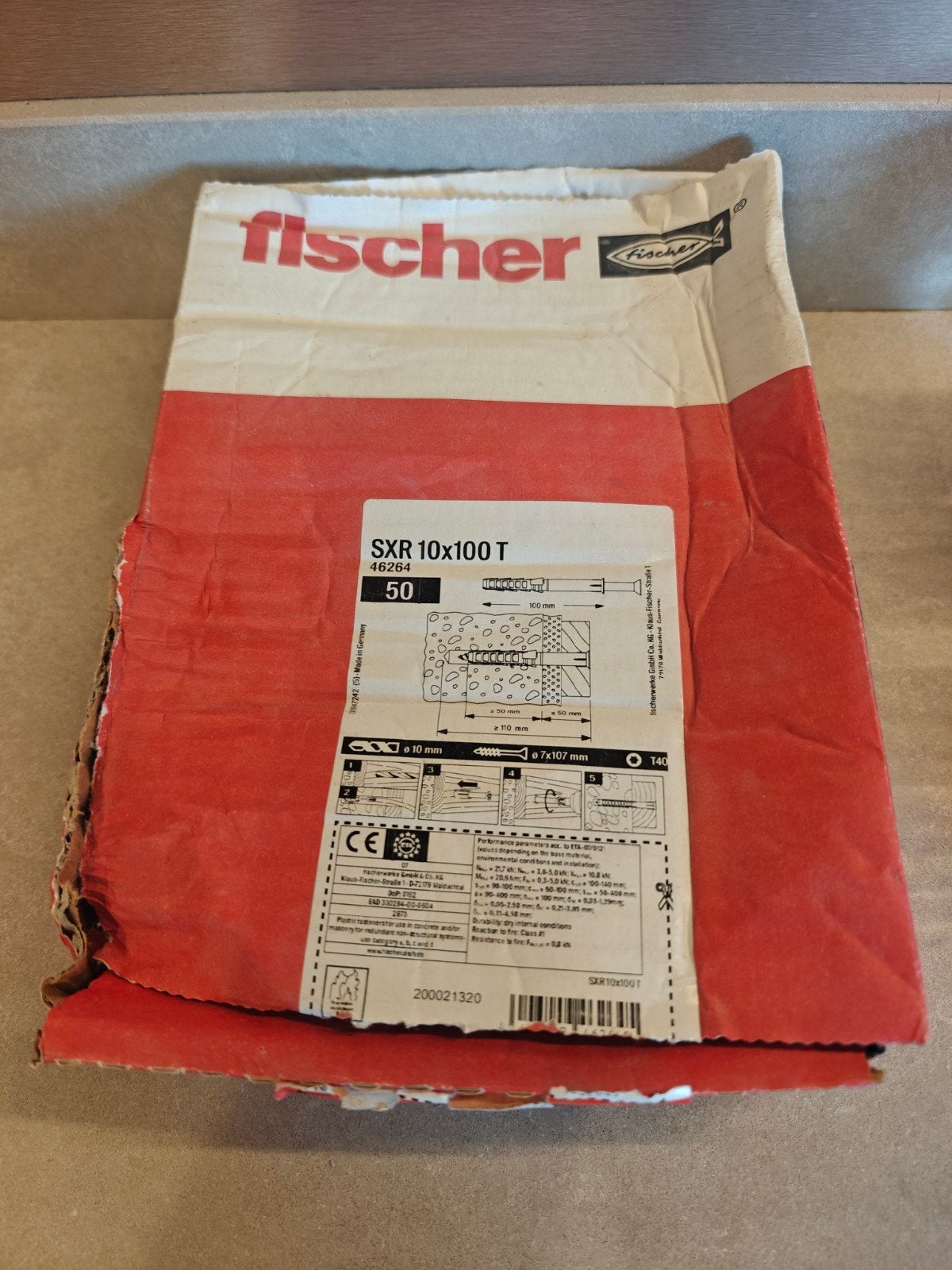 Fischer SXR 10x100 T constructie pluggen, Ophalen of Verzenden, Nieuw, 100 tot 250 mm, Pluggen
