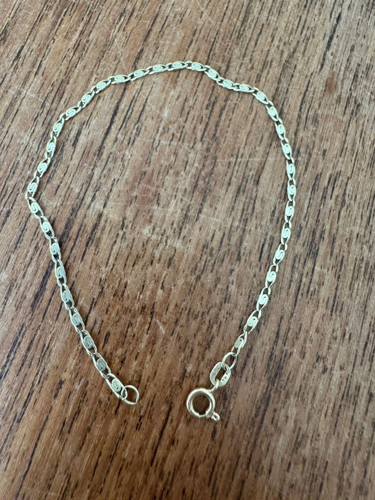 Antiek 14K 14 karaat gouden armband, Ophalen of Verzenden, Zo goed als nieuw, Goud