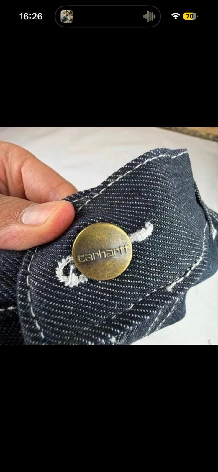 Carhartt WIP Double Knee Jeans - Donkerblauw, Ophalen of Verzenden, Zo goed als nieuw, Blauw, Overige jeansmaten