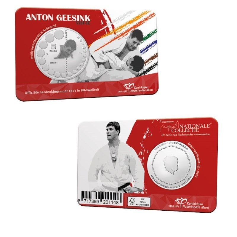 5 Euro Nederland 2021 - Anton Geesink Vijfje - BU Coincard, Verzenden, Overige landen, 5 euro, Losse munt