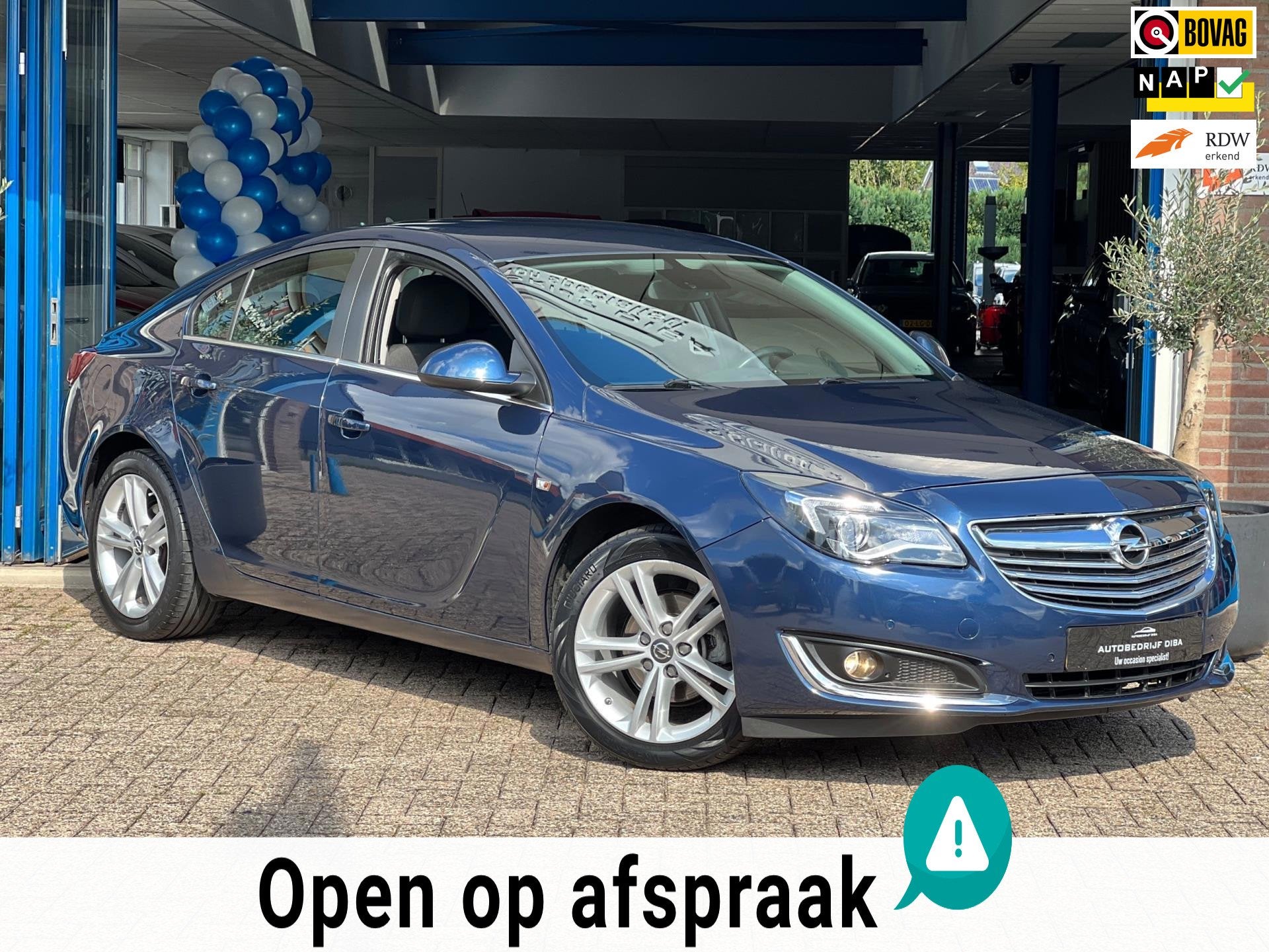 Opel Insignia 1.4 T EcoFLEX Business+ 2014 NAVI CLIMA NAP, Auto's, Dealer onderhouden, 4 cilinders, Blauw, Origineel Nederlands