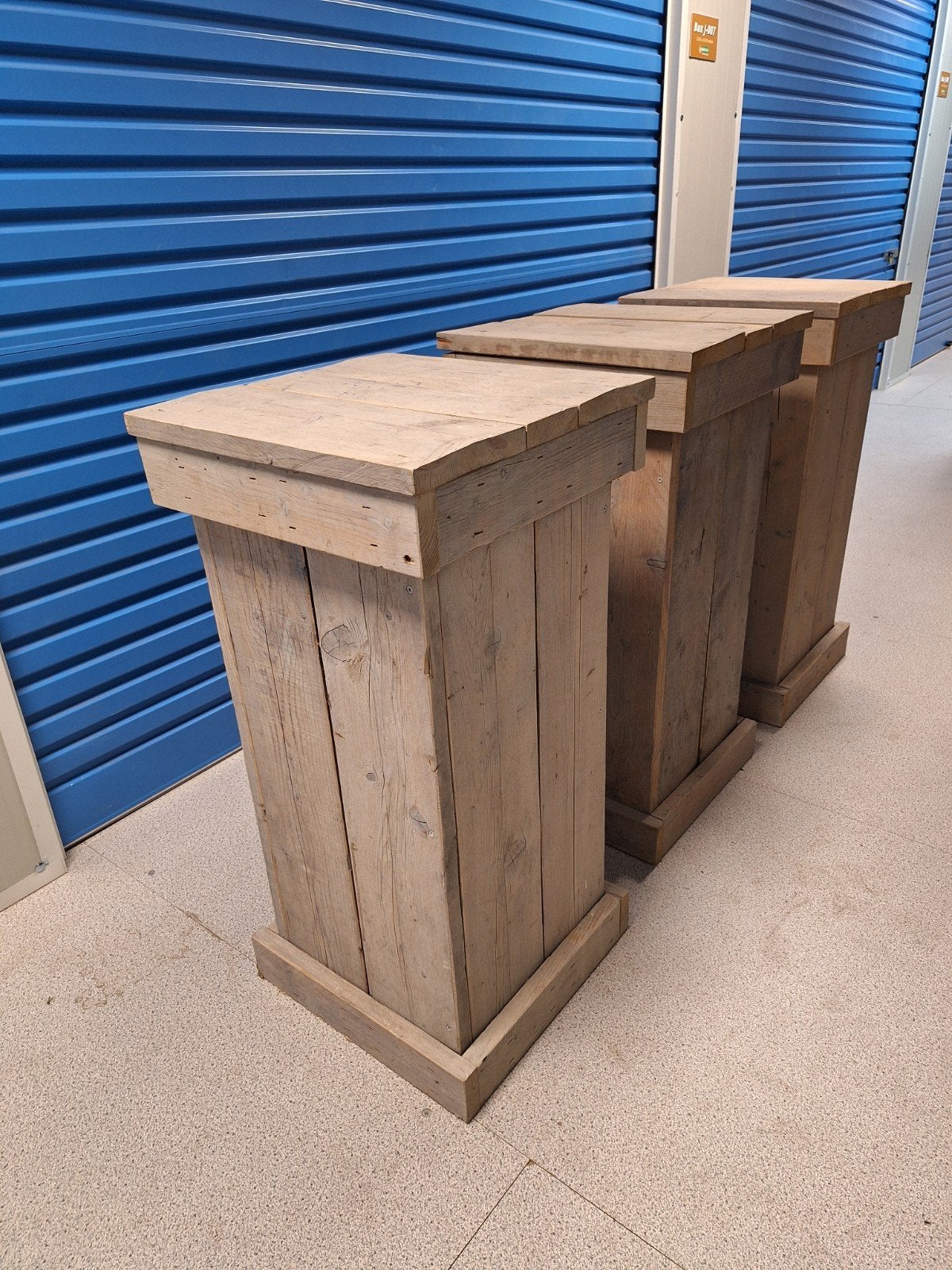 3 Steigerhouten Pilaren - Decoratieve Zuilen, Huis en Inrichting, Woonaccessoires | Zuilen en Pilaren, Ophalen, Gebruikt